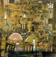 Jumana El Husseini: oil on canvas 1958